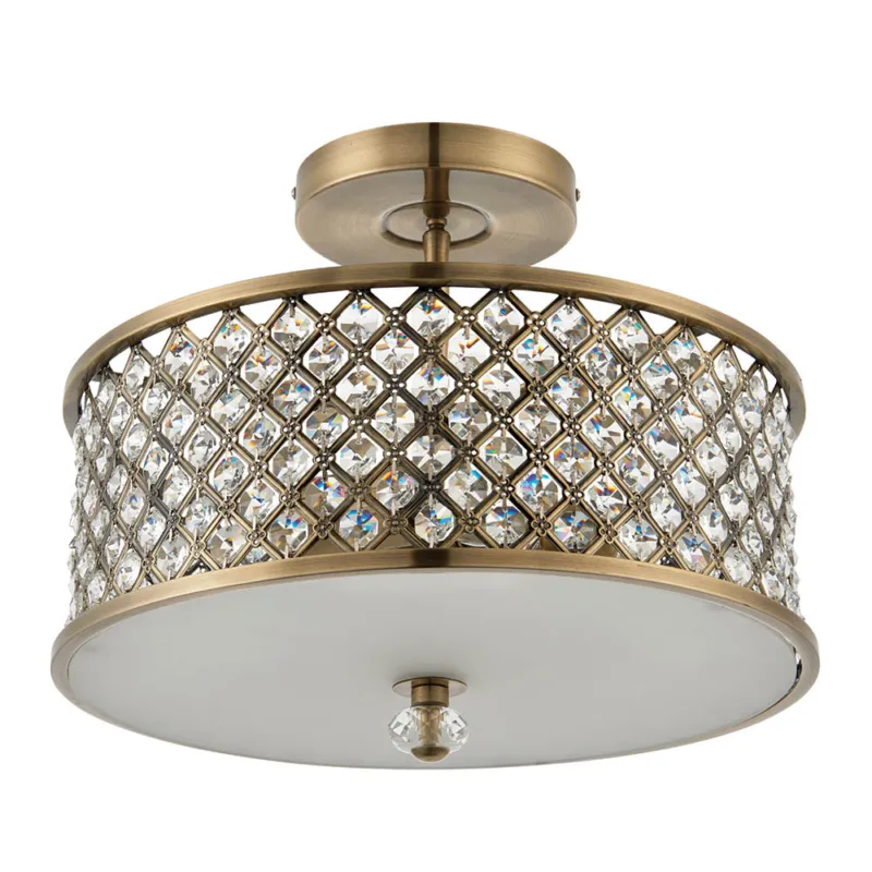 Niska cena HUDSON antique brass 70558 Endon Lighting