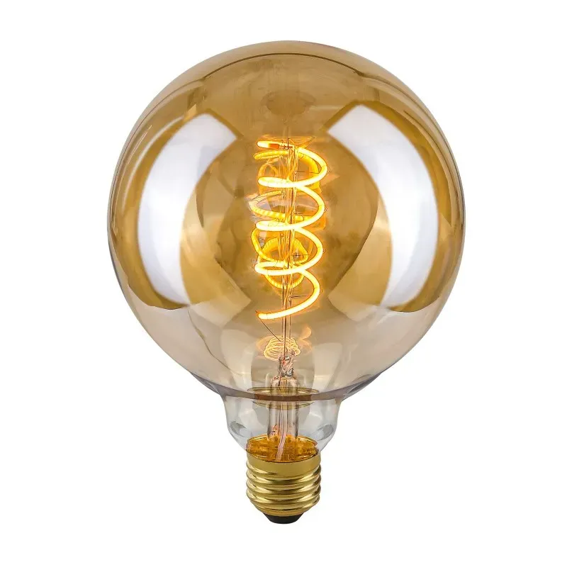 Oferta czasowa E27 4W 2200K G125 Spiral Amber - Źródło światła retro LED E27
