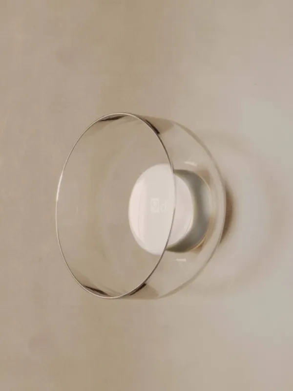Aromas Lampa ścienna / kinkiet Ipon czarny śr. 20 cm szkło transparentne Wyprzedaż