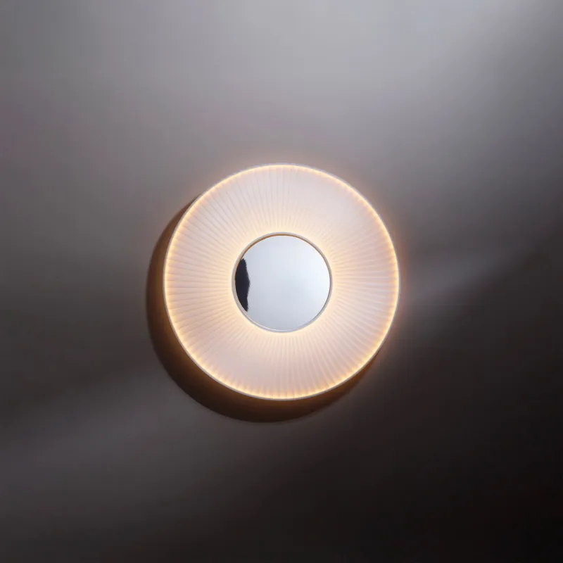 10 heures 10 Lampa ścienna / sufitowa z lustrem Iris Mirror śr. 80 cm biało-srebrna Zniżka
