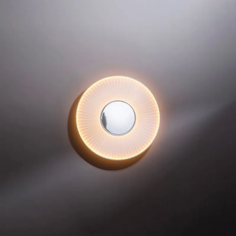 Cena promocyjna 10 heures 10 Lampa ścienna / sufitowa z lustrem Iris Mirror śr. 60 cm biało-srebrna