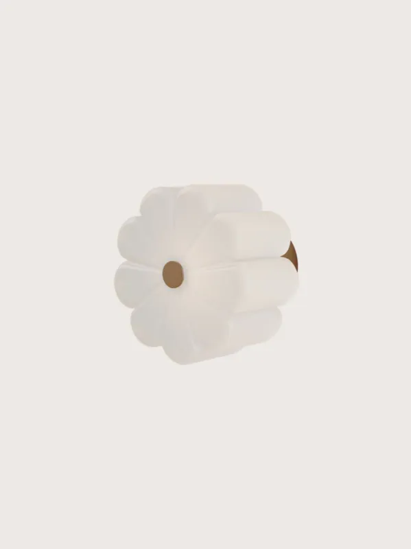 Nowość Aromas Lampa ścienna / kinkiet Flow śr. 20 cm biało-złota