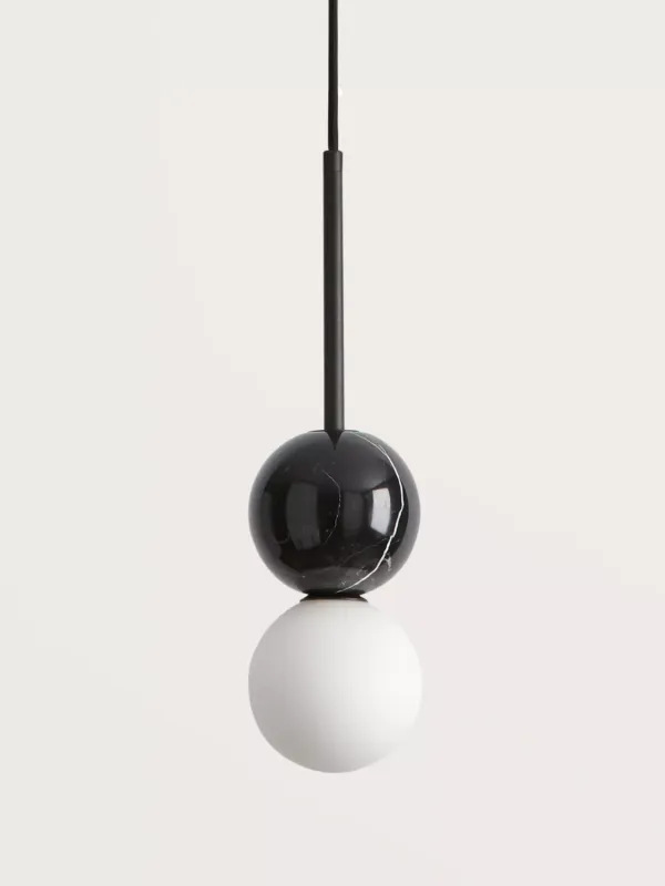 Aromas Lampa wisząca Dalt śr. 10 cm biało-czarna Ekspresowa dostawa