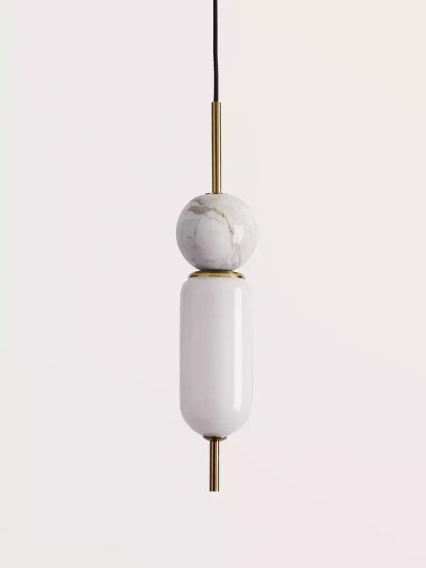 Aromas Lampa wisząca Anet złota z białym marmurem Ostatnia szansa