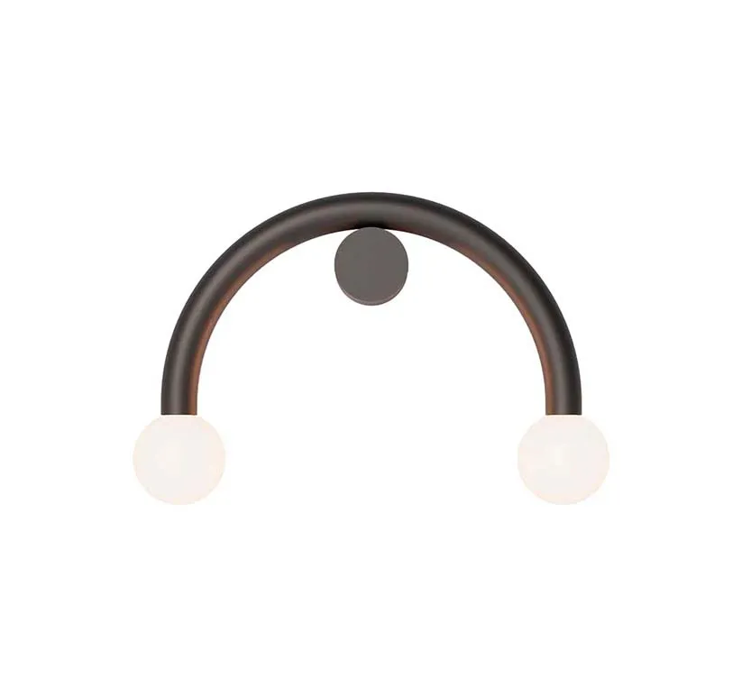 Wysoka jakość Robin Lampa ścienna / kinkiet Rigoberta Direct Curved czarna szer. 50 cm