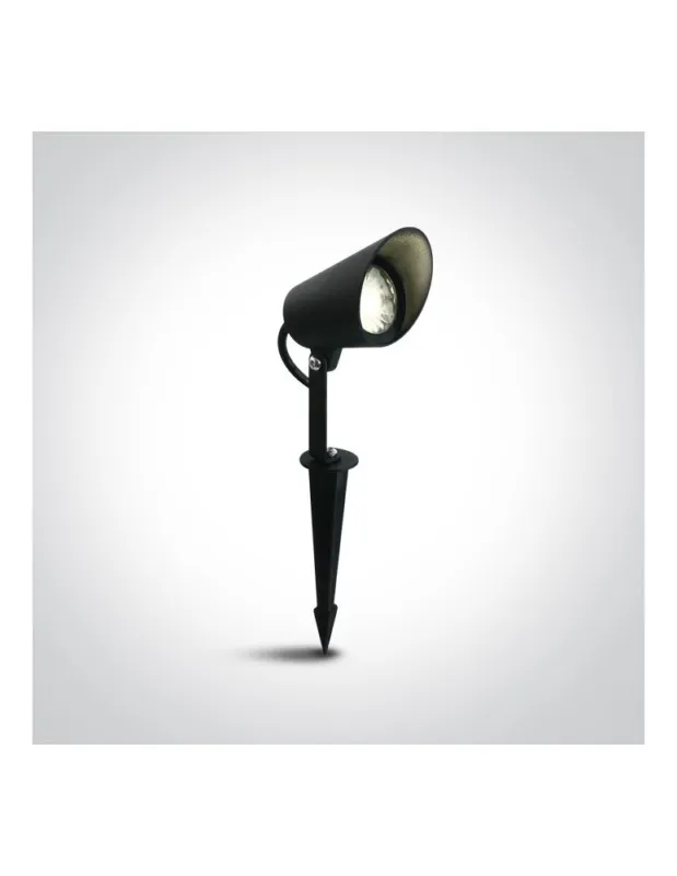 Obniżka ceny One Light reflektor lampa LED do ogrodu z kolcem czarna Moira 67458/B/W IP65 kolory-swiatla.pl