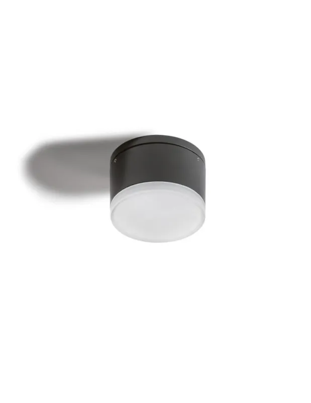 Azzardo APULIA R IP54 LED 10W 800lm 3000K Zewnętrzna Ciemny Szary Sufitowa AZ4335 kolory-swiatla.pl Bezpieczna płatność