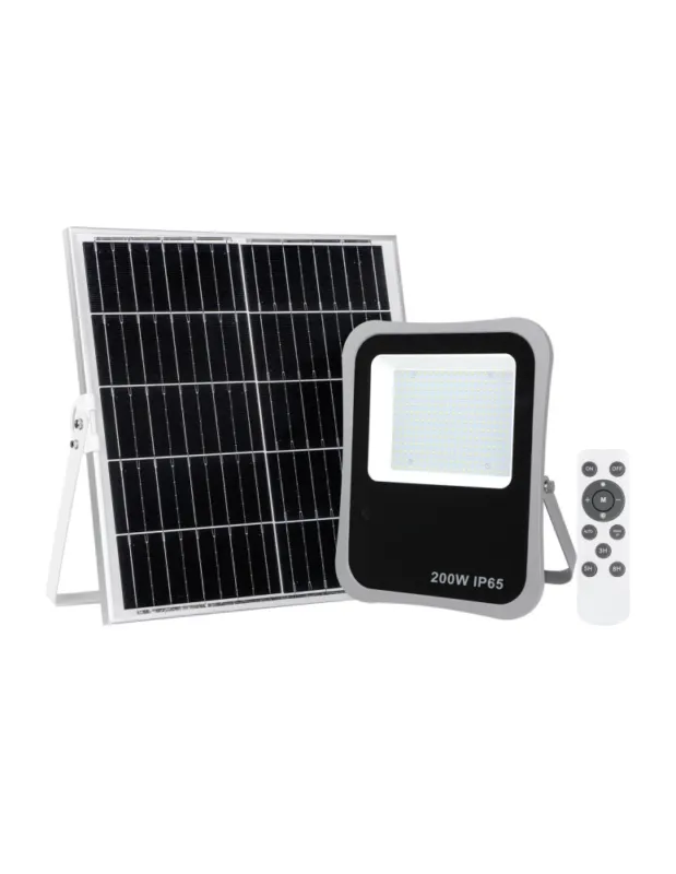 Premium Italux Bares Solarna Szary IP65 1xLED 200W 4000K SLR-73142-200W kolory-swiatla.pl