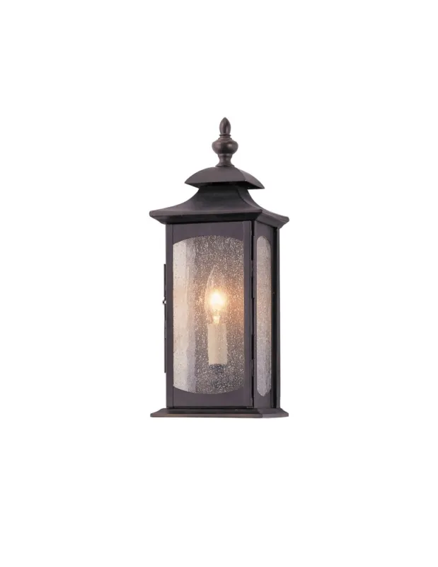 Wyjątkowa oferta Quintiesse Mała latarnia naścienna Market Square - 1 źródło światła IP44 Elstead Lighting QN-MARKET-SQUARE-S