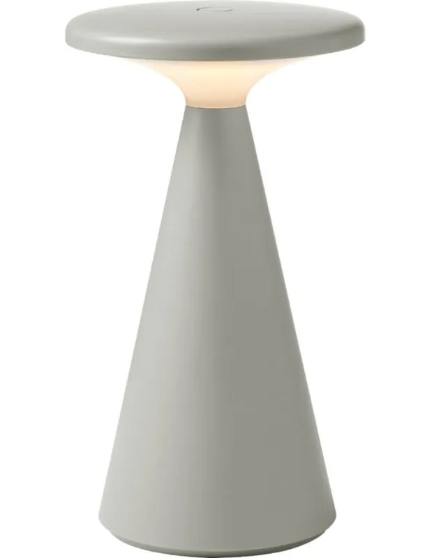 Rabat Maxlight Lampa Stołowa Funghi Szara IP44 T0064