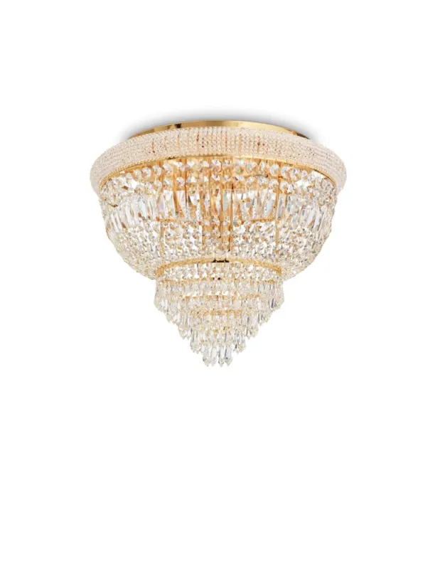 Ostatnia szansa Ideal Lux Lampa Sufitowa DUBAI PL6 OTTONE Mosiądz 201016