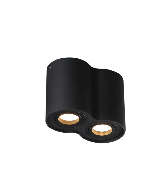 Maxlight Lampa Sufitowa Basic Round Czarna Podwójna C0086 Bezpieczne zakupy