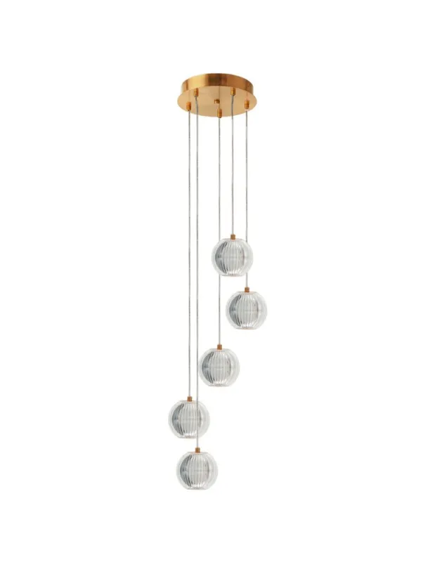 Light Prestige Lampa wisząca Brillant 5 złota LED CCT LP-3303/5P GD Ostatnia szansa