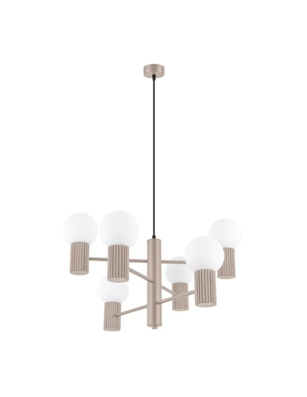 Niska cena Sollux Żyrandol HALO 6 taupe SL.1836