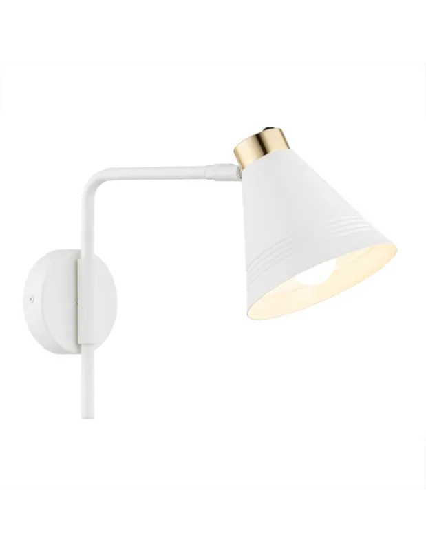 Argon AVALONE kinkiet 1 pł. 1x15W (max) biały struktura elementy mosiądzowane 8006 kolory-swiatla.pl Oferta czasowa