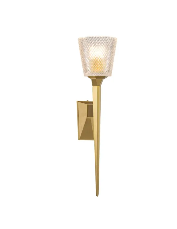 Cena promocyjna Elstead Lighting Kinkiet Verity - 1 źródło światła - Szczotkowany mosiądz IP44 BATH-VERITY-BB