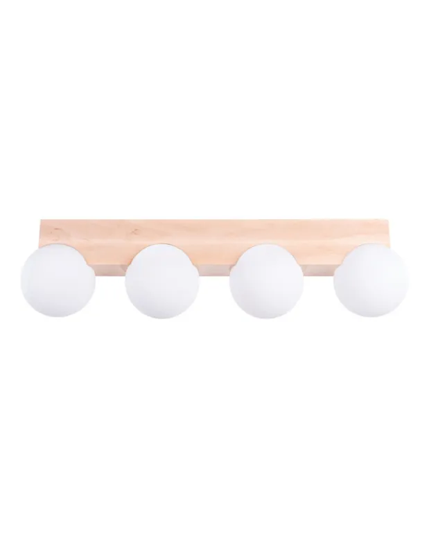 Sollux Plafon BULBO 4 naturalne drewno SL.1685 Obniżka ceny