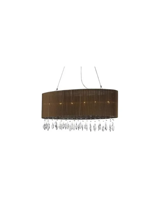 Bestseller Azzardo SIDNEY OVAL BROWN 6xE14 Wisząca Brązowy AZ1839 kolory-swiatla.pl