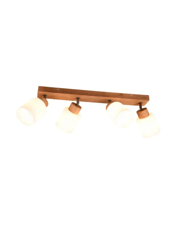 Hit cenowy TRIO ASSAM Reflektor E14 4x25W Ściemnialna drewno R81114030