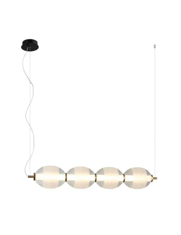 Wyjątkowa oferta Italux Rinot Wisząca 1xLED 29W 1600 lm 3000K (Ciepła biel) Czarny, biały, przezroczysty PND-45372-4-WH-CL