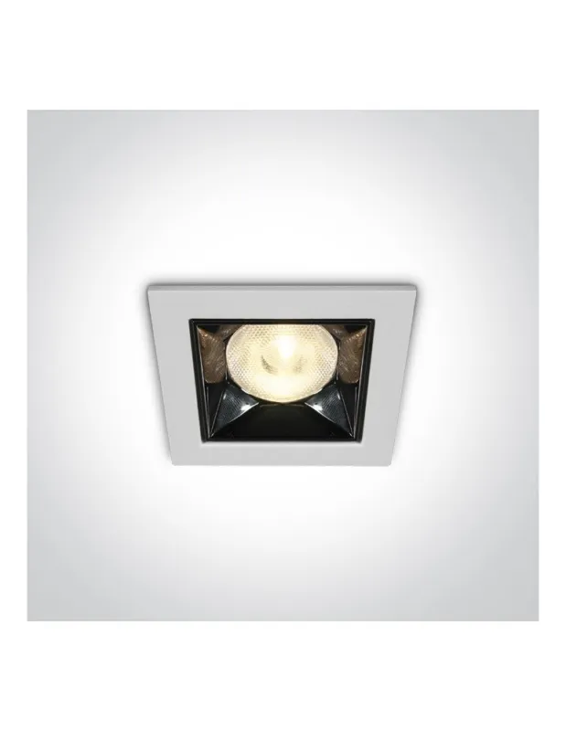 Darmowy zwrot One Light biały lustrzany wpust Apollonas 50106W/W kolory-swiatla.pl