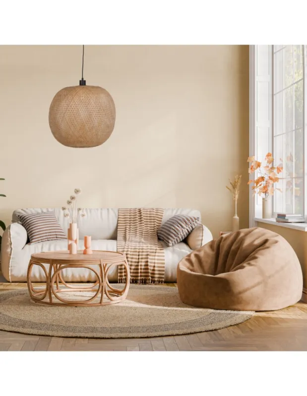 Najlepsza cena Dijk Lampa Wisząca Bambusowa w Stylu Boho 46x46x43cm Kolor Naturalny 55858-017