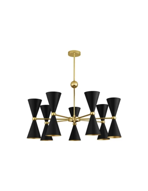 Luces Exclusivas BALSAS Wisząca Nowoczesna czarny 14xE14 max 5W LE43698 Nowy