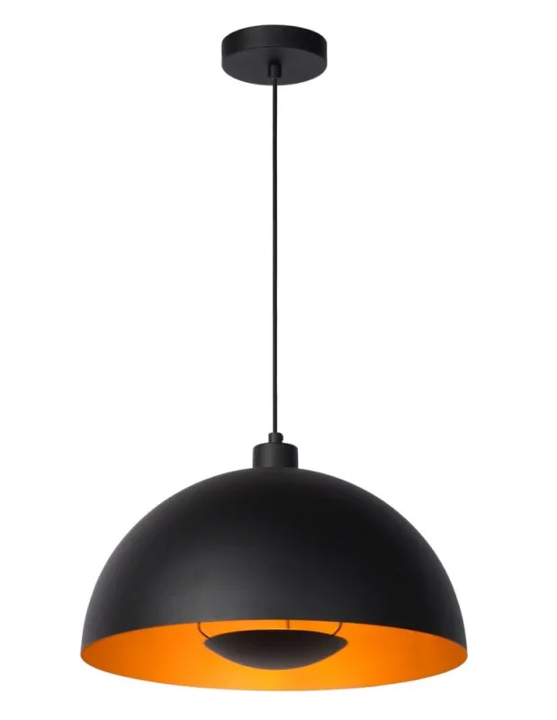 Zamów teraz Lucide SIEMON Wisząca E27 1x40W Czarny/Złoty Matowy/Mosiądz 45496/01/30