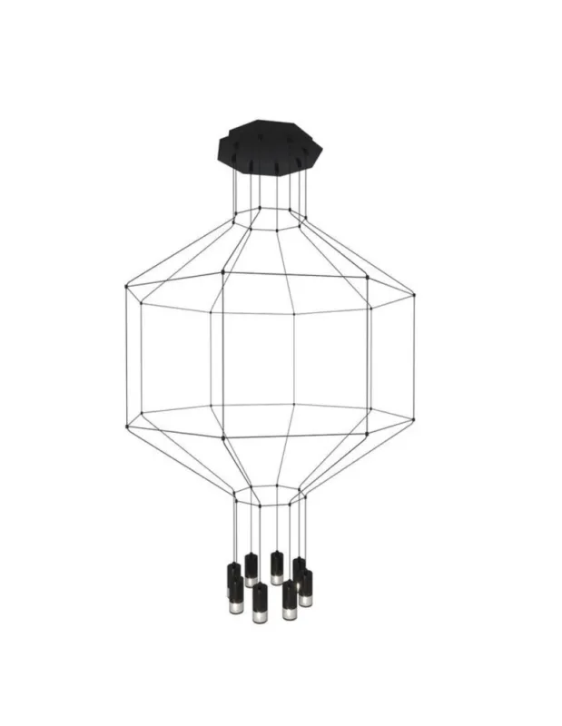 Ostatnia szansa Step into Design Lampa Wisząca LINEA-8 czarna 80 cm XT080-8P kolory-swiatla.pl