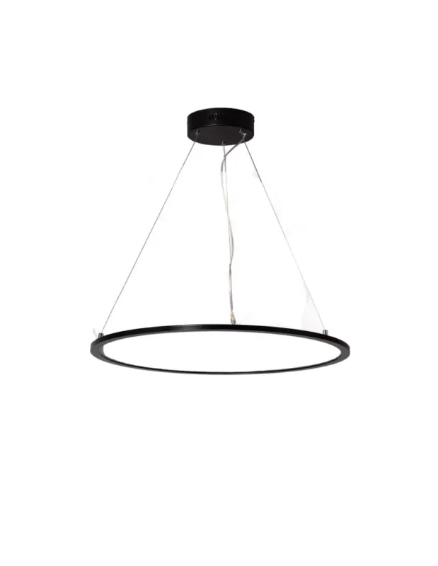 Abruzzo Lampa Biurowa Wisząca okragła Panel LED 36W Czarna Ramka Biuro 60cm ABR-LWBO-36W-3000K Szybka dostawa