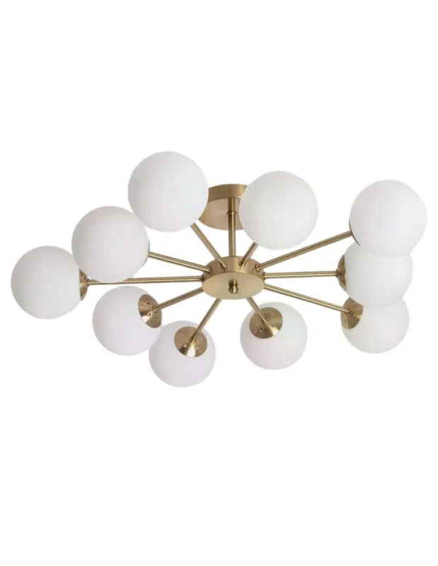 Hit sprzedaży Abruzzo Lampa Sufitowa Wiszaca Złota Żyrandol Szklane kule 70CM Elegante 10x G9 ABR-ZWZ-10XG9