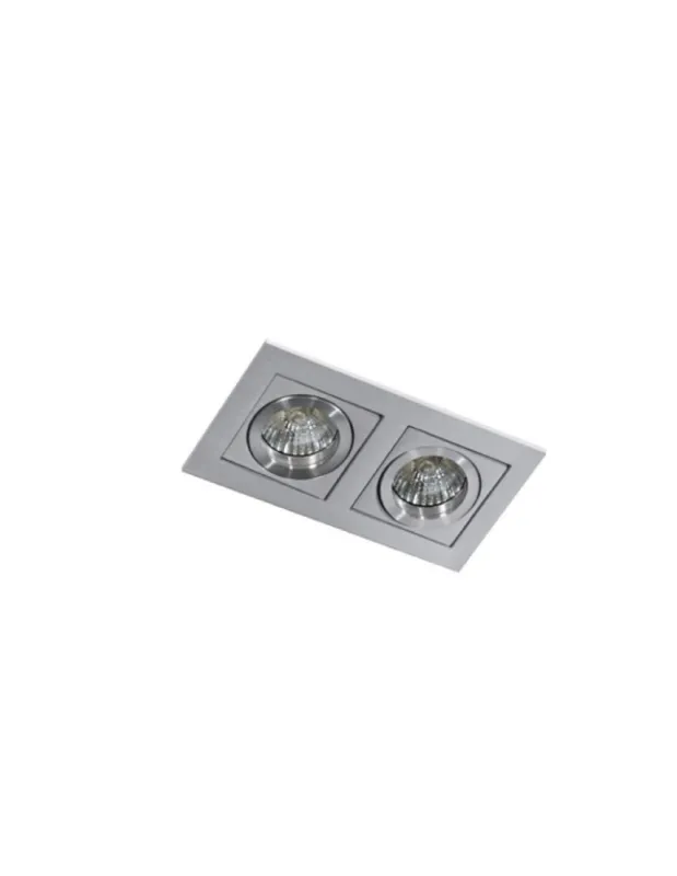 Darmowy zwrot Azzardo PACO 2 ALUMINIUM 2xGU10 Wpuszczana Aluminium AZ0798 kolory-swiatla.pl