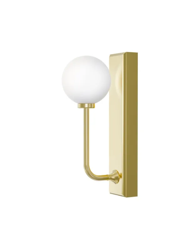 Open Design Highlights Ero Parette Old Gold IP44 Kinkiet 1xG9 Max 9W LED 230V Biały Opal Złoto Satynowe OR85600 Zamów dziś
