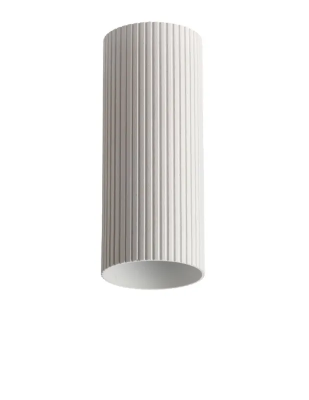 Azzardo LUCAS RIBBED TUBE 20 WH Biały Klosz Ryflowany Tuba do Skompletowania Lampy AZ6400 Łatwy zwrot