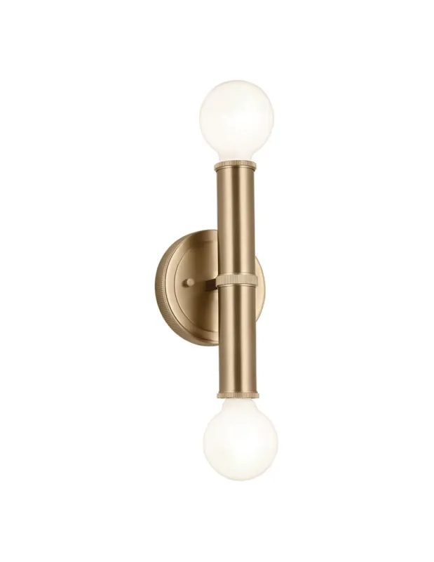 Quintiesse Kinkiet Torche 2 źródła światła Szampański brąz Łazienkowa IP44 Elstead Lighting QN-TORCHE-2W-CPZ Hit cenowy