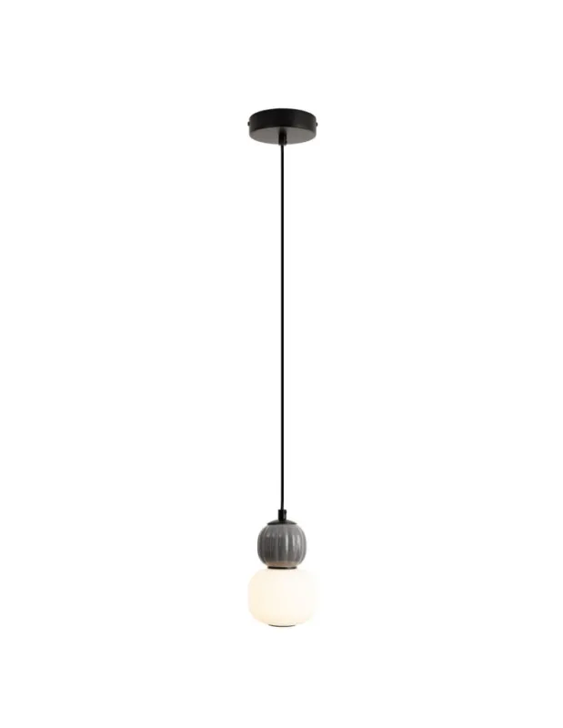 Nowy Maxlight Lampa Wiszaca Modern 5W Opal + Dark Grey P0626