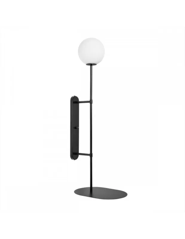 Cena promocyjna UMMO TABLO czarna lampa ścienna / kinkiet z półką TAK12001