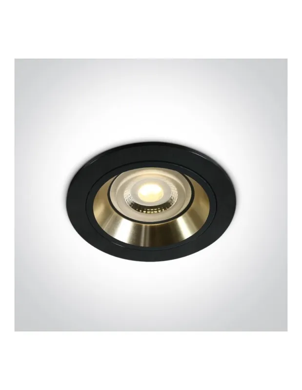One Light Wpust oprawka sufitowa czarne złoto Jalia 10105ALG/B/GL kolory-swiatla.pl Kup online
