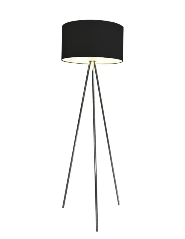 Azzardo FINN BLACK 1xE27 Podłogowa Czarny AZ1039 kolory-swiatla.pl Premium