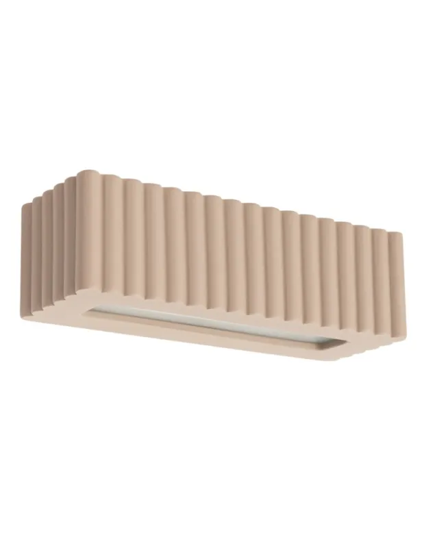 Najlepsza cena Sollux Kinkiet ceramiczny RIGATA taupe SL.1887
