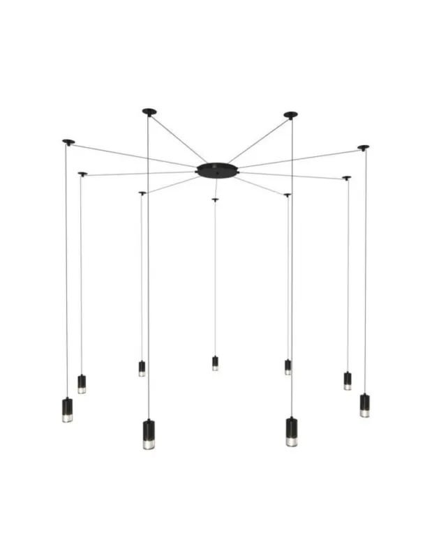 Step into Design Lampa wisząca LINEA-9 czarna (XT005-9P) kolory-swiatla.pl Obniżka ceny