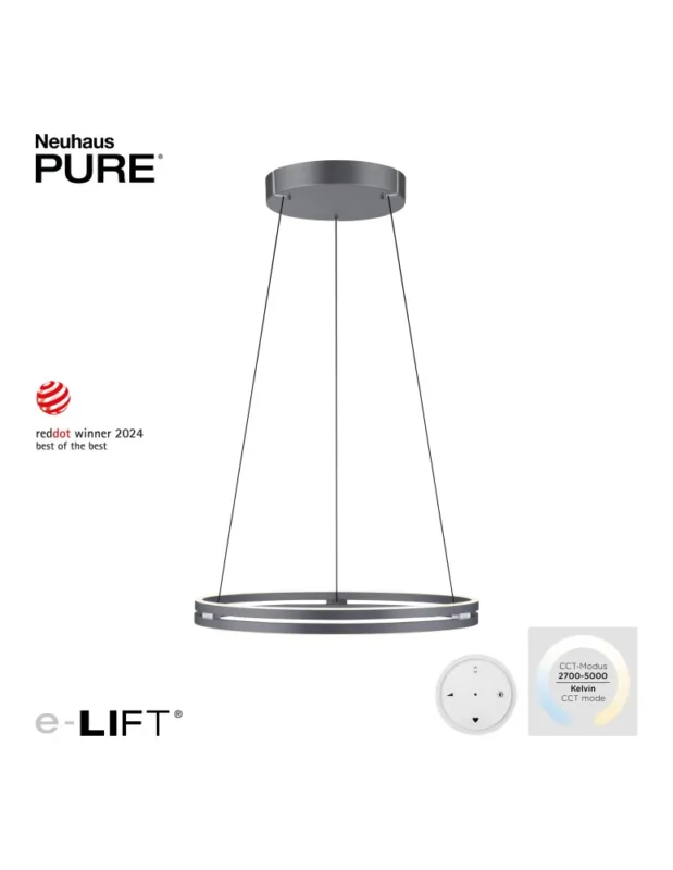 PURE E-LOOP LAMPA WISZĄCA SZARY Cena promocyjna