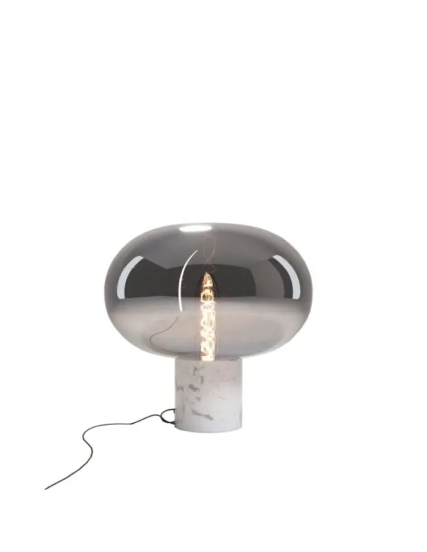 Sprawdź teraz MAXLight T0055 Lampa Stołowa Moonstone Smoke Glass + White Marble