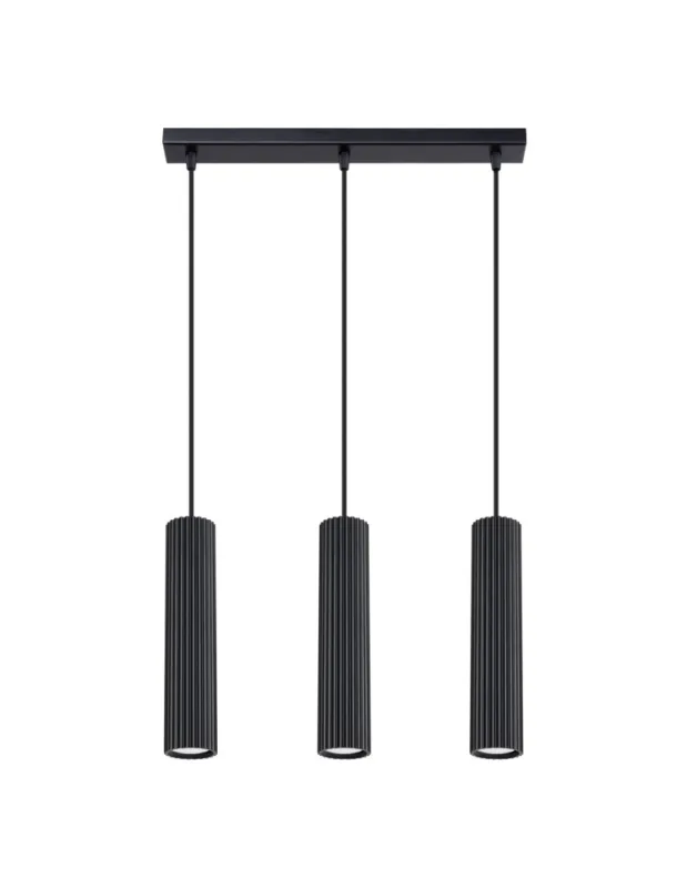 Sollux Lampa wisząca KARBON 3L czarny SL.1575 Promocja