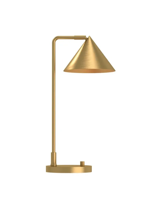 Bestseller Elstead Lampa stołowa Remyck 1 źródło światła Szczotkowane złoto ALM-REMYCK-TL-GD