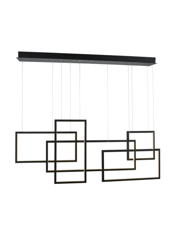 Wyjątkowa oferta Azzardo QUADRATUS BLACK 1xLED Wisząca Czarny AZ2850 kolory-swiatla.pl