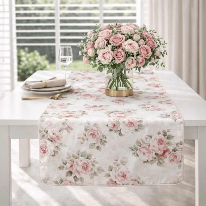 Dwustronny bieżnik Roselle & Stripes – 50 × 220 cm - Bezpieczna płatność