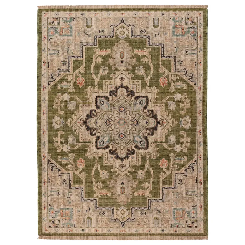 Dywan Wełniany Royal Wool 60x100 cm z frędzlami klasyk zielony - Łatwy zwrot