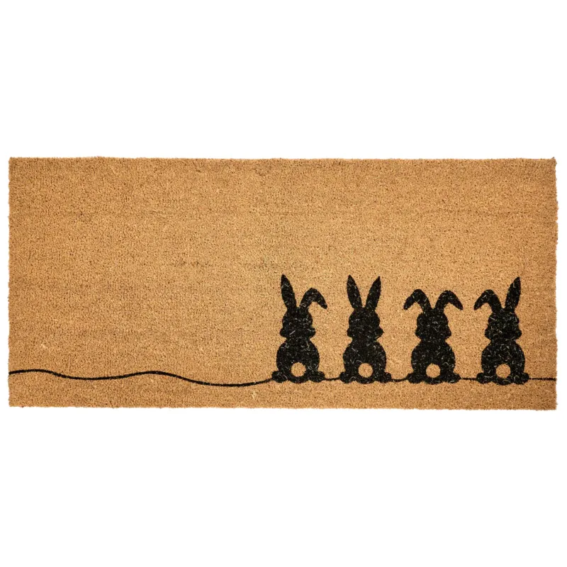 Ograniczona ilość Wycieraczka PULIAN Naturalny 55 x 120 cm Królik Włókno kokosowe -