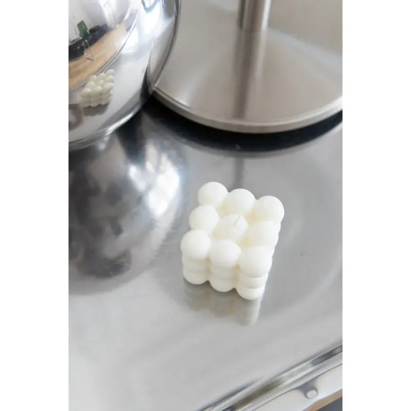 Szybka wysyłka Świeca sojowa bubble Square, 160 g, INSPIRA -